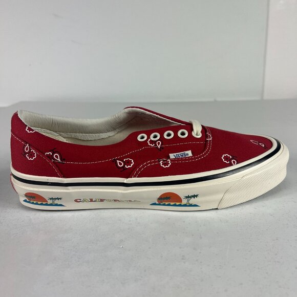 Vans Other - VANS OG Era LX Paisley Pompeian Red & White Shoes